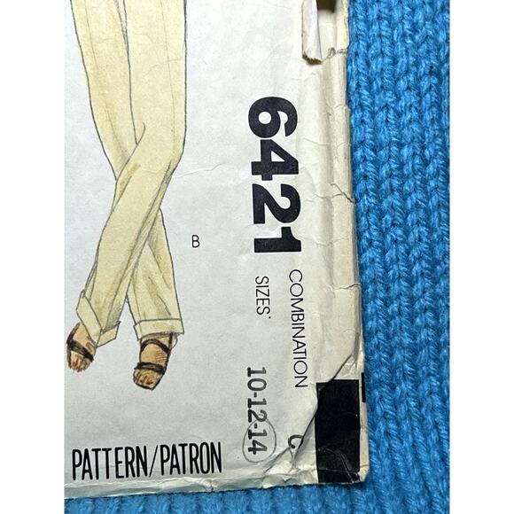 McCalls 6421 sewing pattern Pant straight leg shorts size 10 12 14 - Picture 2 of 6